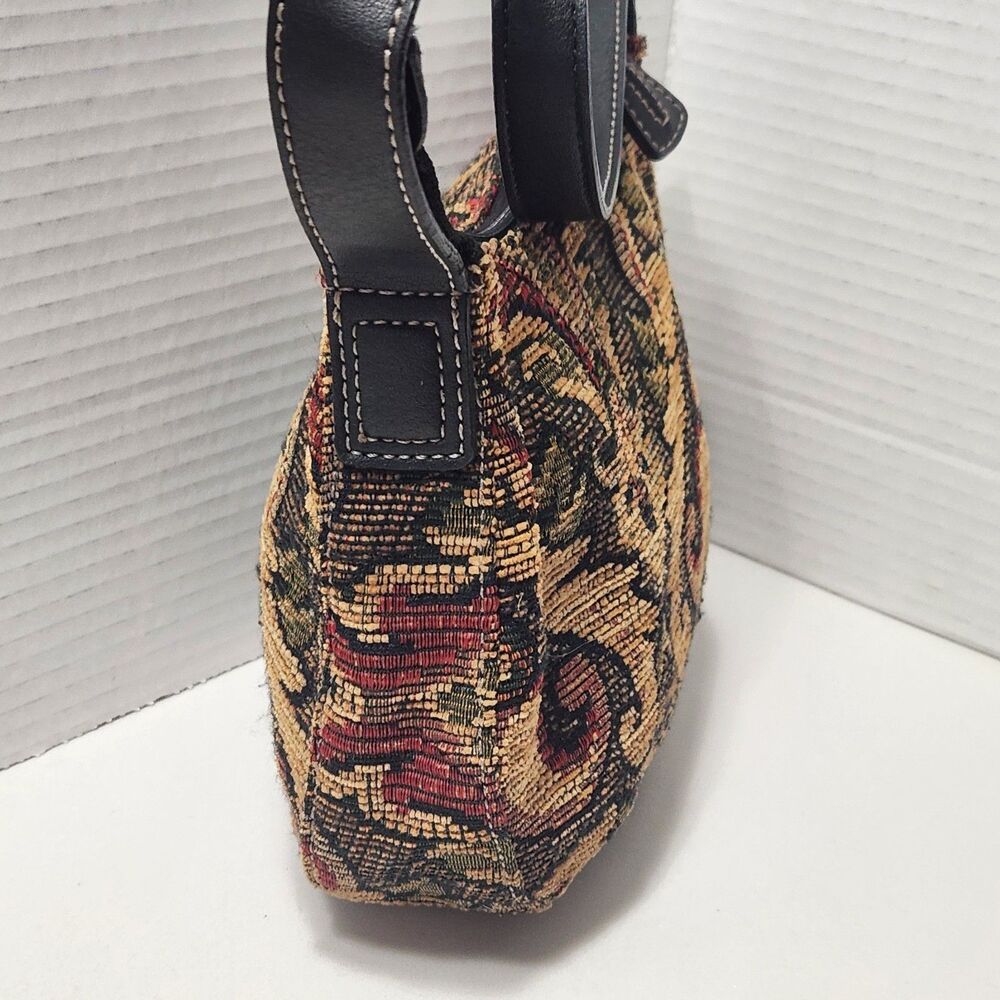 VTG Fossil Tapestry Carpet Hobo Bag Grandmacore Boho Cottagecore 90s Great 75088 - Picture 7 of 16